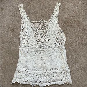 Zara lace and crotchet tank top